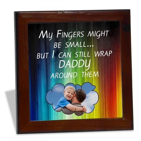 Love You Daddy personalized Tile Frame